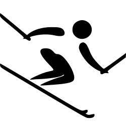 Skiing pictogram