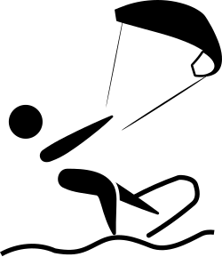Kite surfing pictogram