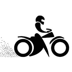 Motorcycle racing pictogram