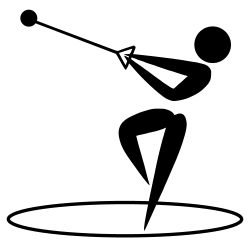 Hammer throw pictogram