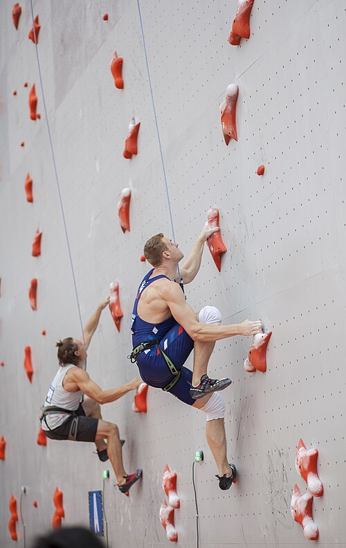 Competition speed climbing