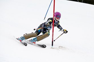 Slalom skiing
