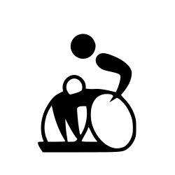 Wheelchair rugby pictogram