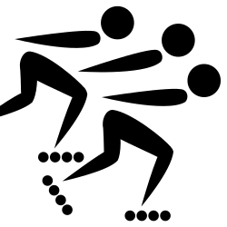 Inline speed skating pictogram