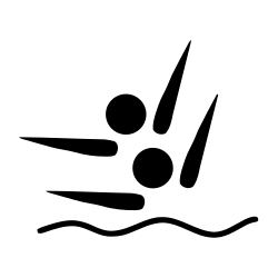 Synchronized swimming pictogram