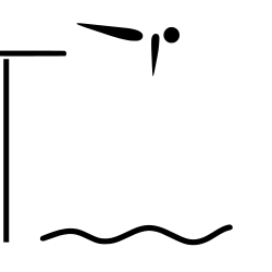 High diving pictogram