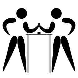 Arm wrestling pictogram