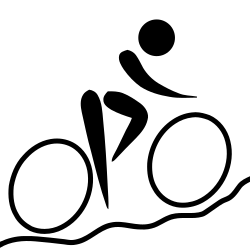 Mountain biking pictogram