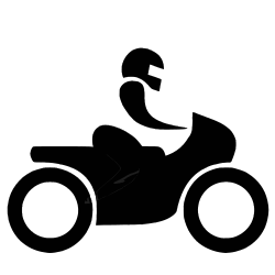 Motorcycle sport pictogram