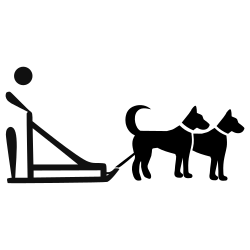 Sled dog racing pictogram