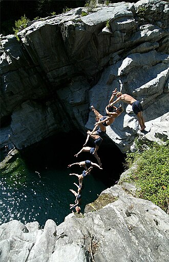 Cliff jumping