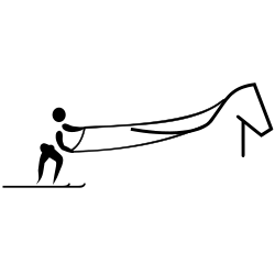 Skijoring pictogram