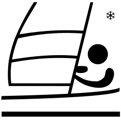 Ice sailing pictogram