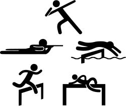 Military pentathlon pictogram