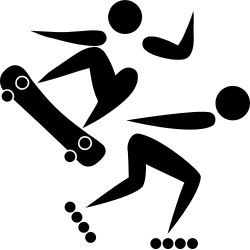 Roller skating pictogram