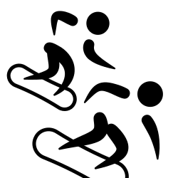 Snowboard cross pictogram
