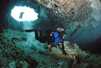 Cave diving