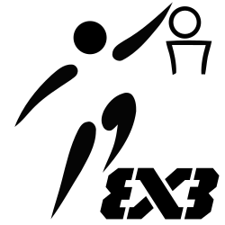 3x3 basketball pictogram