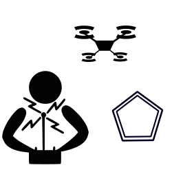 Drone racing pictogram