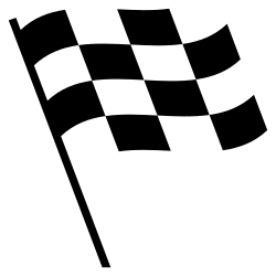 Sports car racing pictogram