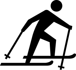 Cross-country skiing pictogram