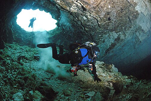 Cave diving