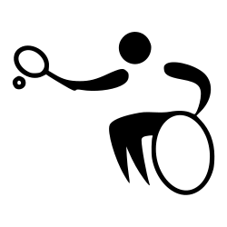 Wheelchair tennis pictogram