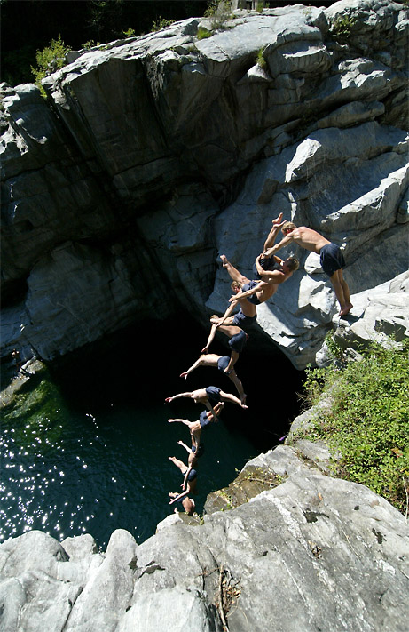 Cliff jumping