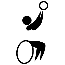 Wheelchair basketball pictogram