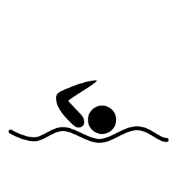Open water swimming pictogram