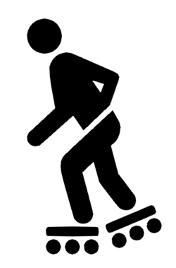 Inline skating pictogram