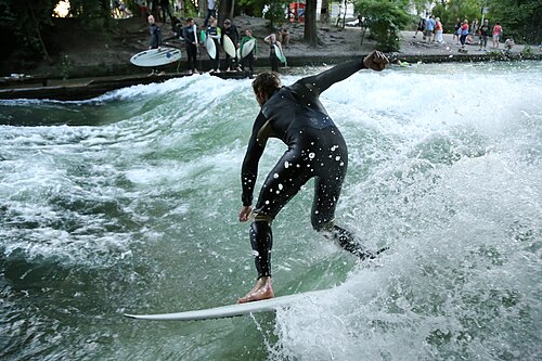 River surfing
