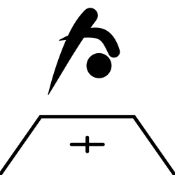 Trampoline gymnastics pictogram
