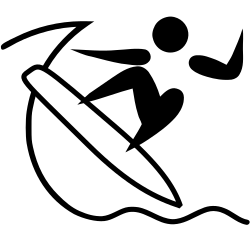 Surfing pictogram
