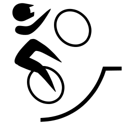 Mountain bike trials pictogram