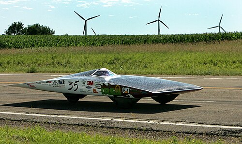 Solar car racing